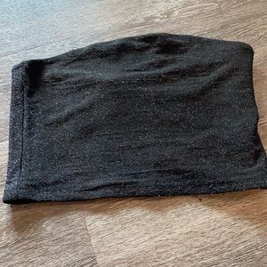 Black glitter tube top